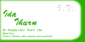 ida thurn business card